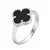 Anillo de flor vca negro - comprar online
