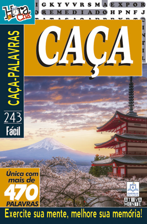 CAÇA PALAVRAS - HORA DO CHÁ - N. 243 - NÍVEL FÁCIL - CASTELO EDITORA