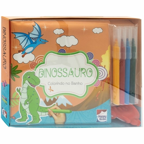 COLORINDO NO BANHO - DINOSSAURO - HAPPY BOOKS