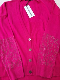 CARDIGAN SPEED OF SOUND Magenta - comprar online