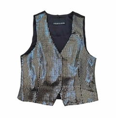 CHALECO ROYALS Negro lentejuelas Peltre