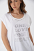 (6027) REMERA SIN MANGAS CON STRASS ESTAMPA ONE LOVE - comprar online