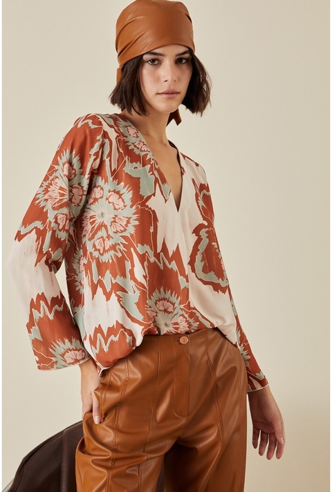 (TQ623Z02) BLUSA KATY PARIS PRINT