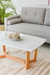 Mesa Costa- Mármol Carrara - comprar online