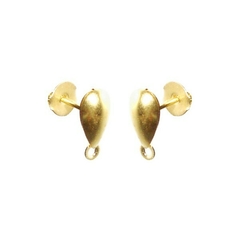 pino para base de brincos gota 10 mm semi jóias folheados a ouro 5 milesimos