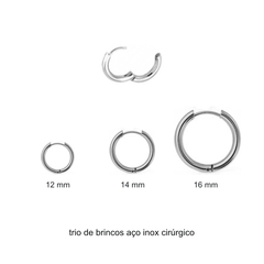 brincos de argola clicker feminino masculino aço inox cirúrgico 14 mm na internet