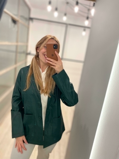 Blazer Engomado - Negro - tienda online