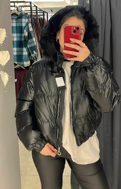 Campera Puffer Metalizada - Verde 3XL en internet