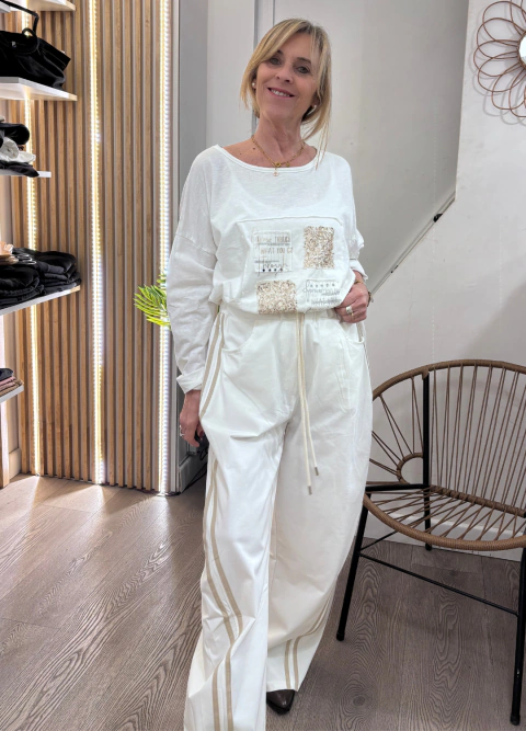 Jogger italiano blanco