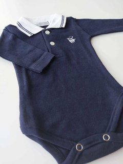 Body cuello polo azul en internet