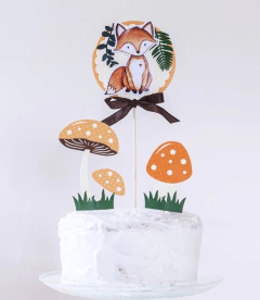 SET DE CAKE-TOPPERS ANIMALITOS DEL BOSQUE "CLASSIC"