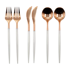 SET DE CUBIERTOS SOPHIE ROSE GOLD x6 un.