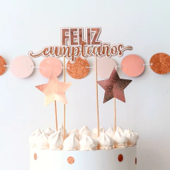 KIT DECO CUMPLEAÑOS ROSE GOLD - comprar online