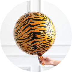 GLOBO ESFERA 4D TIGRE 22"