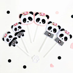 TOPPERS PANDA SHABBY 3D x6