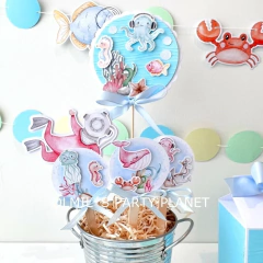 TOPPERS XL FONDO DEL MAR 3D x2 (2 colores) - tienda online