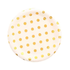 PLATO DE PAPEL LUNARES DORADOS x6