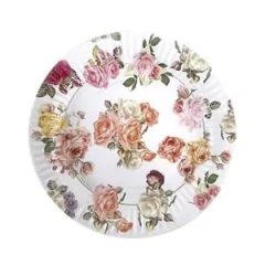 PLATO DE PAPEL FLORES SHABBY x6 - comprar online