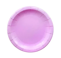 PLATO DE PAPEL LILA PASTEL x6