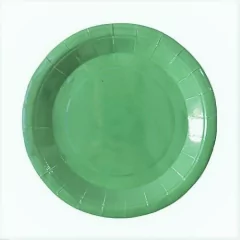 PLATO DE PAPEL VERDE BOSQUE x6