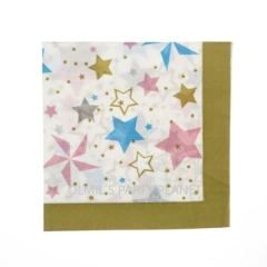 SERVILLETA ESTRELLITAS MULTICOLOR x6