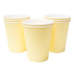 VASO AMARILLO PASTEL x6 - comprar online