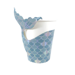 VASO + CUBRE COLA DE SIRENA x6