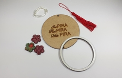 Kit com materiais para Pingente de porta ou de carro com frase 10cm - cod 9967 na internet