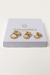 Trio argolinha aro Trançado banhado a ouro 18k - comprar online