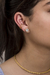 Piercing aro duplo detalhe de zircônia banhado a ouro 18k
