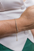 Pulseira riviera fina banhada a ouro 18k