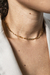 Choker elos cartier banhado a ouro 18k