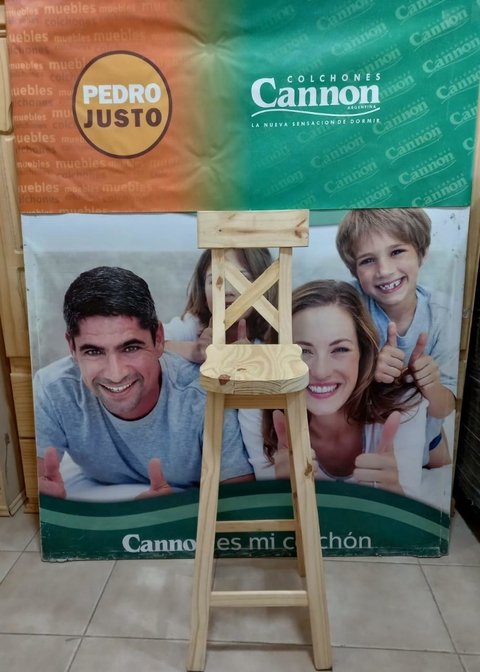 Banco con Respaldo "X" 75 cm