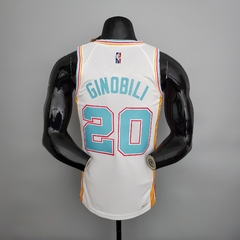 75 ANOS - Camisa San Antonio Spurs Silk 2021 - Duncan 21, Parker 9, Ginobili 20 - comprar online
