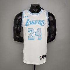Camisa Los Angeles Lakers City Edition Silk - James 23, Davis 3, Bryant 24 na internet