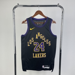 Camisa Los Angeles Lakers Silk - James 6, Davis 3, Bryant 24, James 23 - Wide Importados