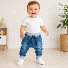 Calça Jeans Saruel Bebê e Infantil Estiisada - 8023 - comprar online
