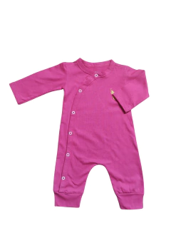 Macacão Bebê Menino Menina Manga Longa Pijama Malha com Botões - 7091B - comprar online