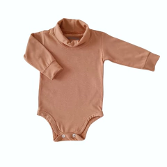 Kit 3 Body de Bebê Manga Longa Gola Alta Roupa de Menina Menino - 9051 na internet