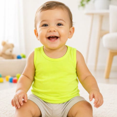 Regata Infantil Básica em Algodão com Bordado 1 a 3 Anos - 6049 - comprar online
