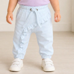 Calça Jeans Bebê Menina com Babado Moda Blogueirinha - 8047 - comprar online