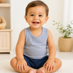 Regata Infantil Básica em Algodão com Bordado 1 a 3 Anos - 6049 - Patrulha Street - Moda Bebê e Infantil