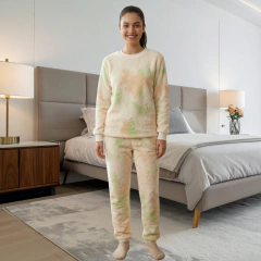 Imagem do Pijama adulto Fleece Longo Quentinho Peludinho Inverno brilha no escuro - 9108
