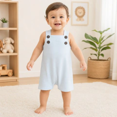 Jardineira Infantil Jeans Saruel com Botões em Madeira Fashionista - 9006 - loja online