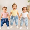 Calça Jeans Bebê Menina com Frufru Moda Blogueirinha - 8040