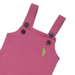 Jardineira Bebê e Infantil em Tecido Piquet com Bordado - 9001