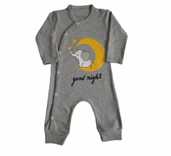 KIT Pijamas de Bebê com 3 Macacão Suedine Maga Longa - 9016