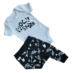 Conjunto 2 Peças Contendo 1 Body e 1 Calça Estampados Rock - 9101 - comprar online