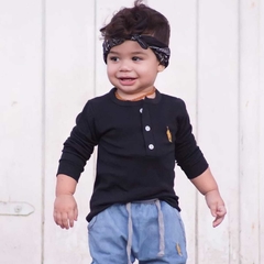 Kit 2 Peças Camiseta Manga Longa com Botões e Calça Jeans Saruel - 9015 - comprar online