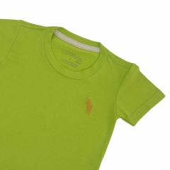 Camiseta Infantil 4 ao 8 Básica Manga Curta com Bordado - 6046B